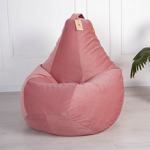 Кресло груша "Bormio" велюр - розовый