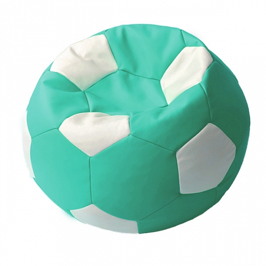 Мяч "Bari" экокожа - белый/бирюзовый
