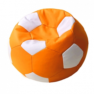 Мяч "Bari" экокожа - белый/оранжевый