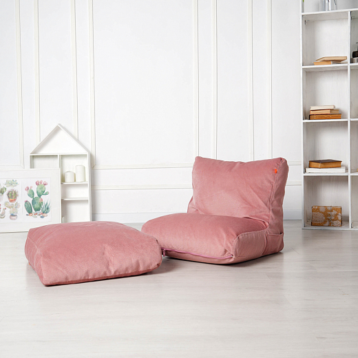 Кресло лежак "Tivoli" велюр luxe - розовый