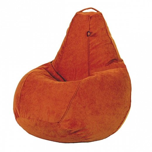 Кресло груша "Bormio" велюр luxe - морковный