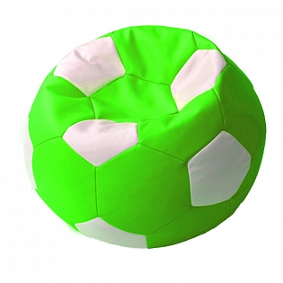 Мяч "Bari" экокожа - белый/салатовый